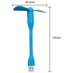 Electronice si Electrocasnice - Climatizare si sisteme de incalzire - Aparate racire aer - Ventilatoare - Ventilator USB Portabil, 5V - Techsuit (TUF1) - Blue - Infinity.ro