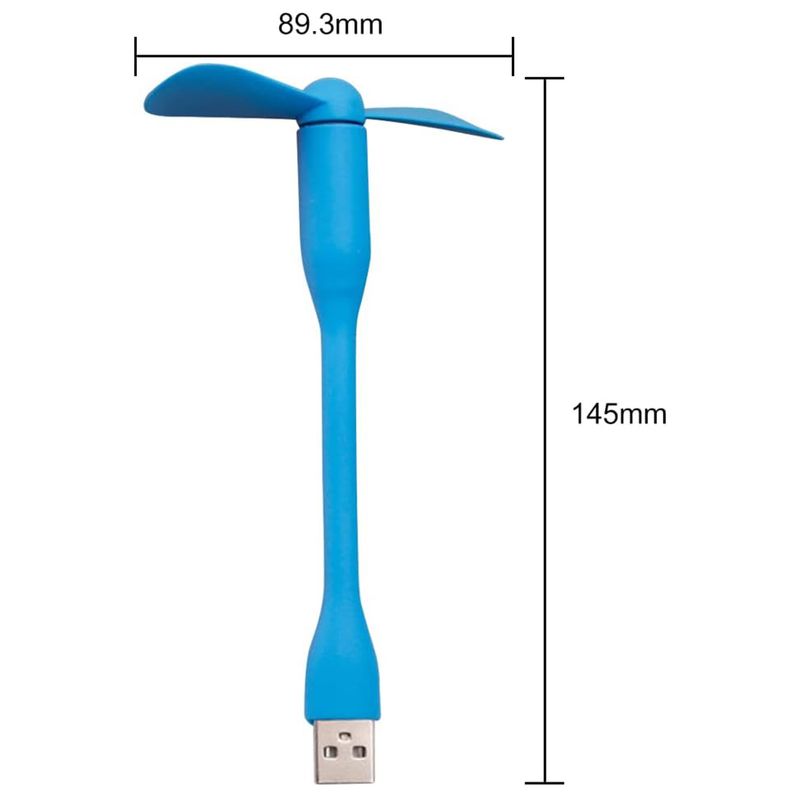 Electronice si Electrocasnice - Climatizare si sisteme de incalzire - Aparate racire aer - Ventilatoare - Ventilator USB Portabil, 5V - Techsuit (TUF1) - Blue - Infinity.ro