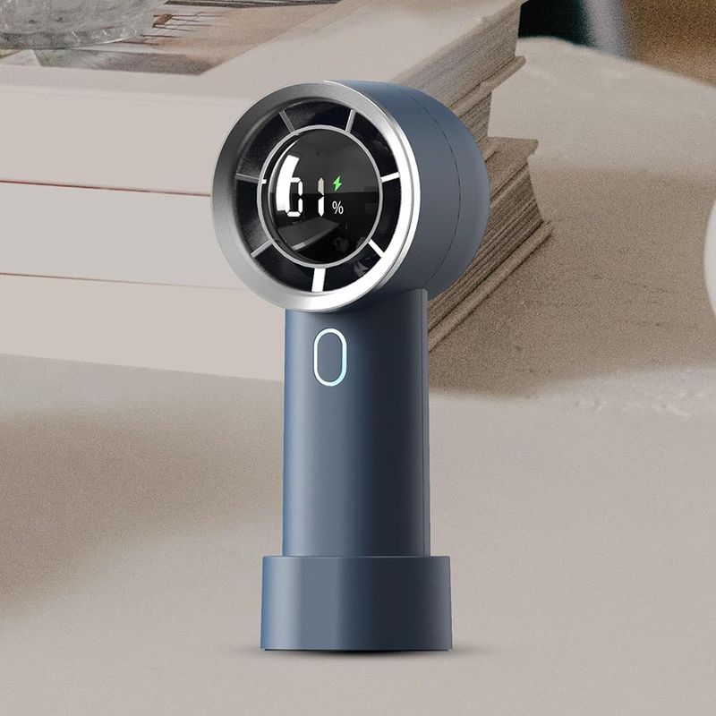 Electronice si Electrocasnice - Climatizare si sisteme de incalzire - Aparate racire aer - Ventilatoare - Ventilator Portabil, 1200mAh - Techsuit (HX130) - Blue - Infinity.ro