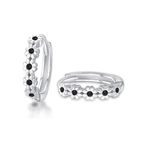 Fashion, accesorii si bijuterii - Femei - Bijuterii femei - Cercei femei - Cercei Diora Black Awn Flower, din Argint - Infinity.ro