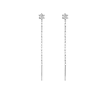 Fashion, accesorii si bijuterii - Femei - Bijuterii femei - Cercei femei - Cercei Diora cu Stea, din argint, lungime 7cm - Infinity.ro