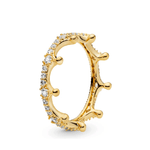 Fashion, accesorii si bijuterii - Femei - Bijuterii femei - Inele femei - Inel Pandora, tip Coroană, din Argint, gold - Infinity.ro