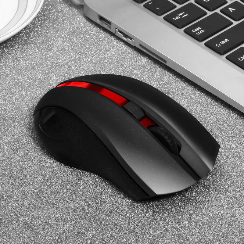 PC, gaming si accesorii - Periferice PC - Mouse - Mouse gaming DexXer, Wireless 2.4 G, USB, FastCharge, Design ergonomic, Negru Rosu - Infinity.ro
