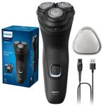 Ingrijire personala si Cosmetice - Aparate & accesorii ingrijire personala - Aparate de ras si tuns - Aparate de ras electrice - Aparat de ras PHILIPS Shaver Seria 1000 S1141/00, barbierit umed şi uscat,fara fir,capete4D flexibile, lame autoascutire - Infinity.ro