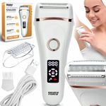 Ingrijire personala si Cosmetice - Aparate & accesorii ingrijire personala - Epilatoare si accesorii - Epilatoare - Epilator Umed Si Uscat Renew Force, 3 Mecanisme de taiere intr-un singur cap, Afisaj LCD, Functie Blocare,Incarcare USB - Infinity.ro