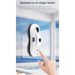 Electronice si Electrocasnice - Ingrijirea locuintei - Accesorii aparate pentru ingrijirea locuintei - Robot Inteligent pentru curatarea geamurilor, Mop rotativ dublu, Telecomanda, Alb, AI - Infinity.ro