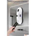 Electronice si Electrocasnice - Ingrijirea locuintei - Accesorii aparate pentru ingrijirea locuintei - Robot Inteligent pentru curatarea geamurilor, Mop rotativ dublu, Telecomanda, Alb, AI - Infinity.ro