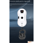 Electronice si Electrocasnice - Ingrijirea locuintei - Accesorii aparate pentru ingrijirea locuintei - Robot Inteligent pentru curatarea geamurilor, Mop rotativ dublu, Telecomanda, Alb, AI - Infinity.ro