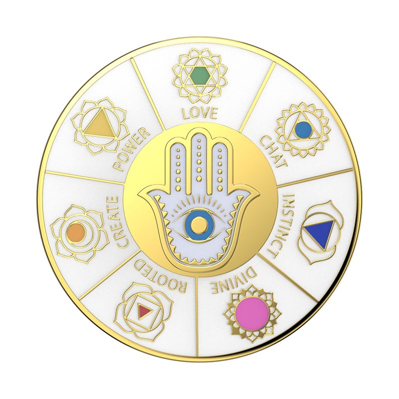 Laptop, Telefoane si Tablete - Telefoane mobile si accesorii - Accesorii Telefoane - Suport si docking telefoane - Suport pentru telefon - Popsockets PopGrip (806073) - Enamel Spinner Chakras - Infinity.ro