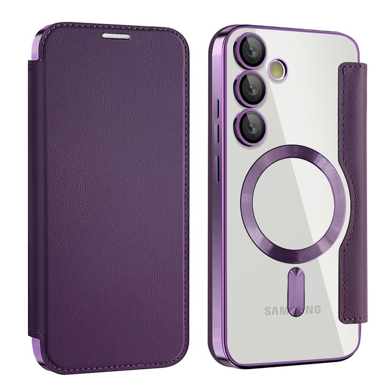 Laptop, Telefoane si Tablete - Telefoane mobile si accesorii - Accesorii Telefoane - Huse telefoane - Husa pentru Samsung Galaxy S23 FE - Techsuit SmartMag Book Case - Mov - Infinity.ro