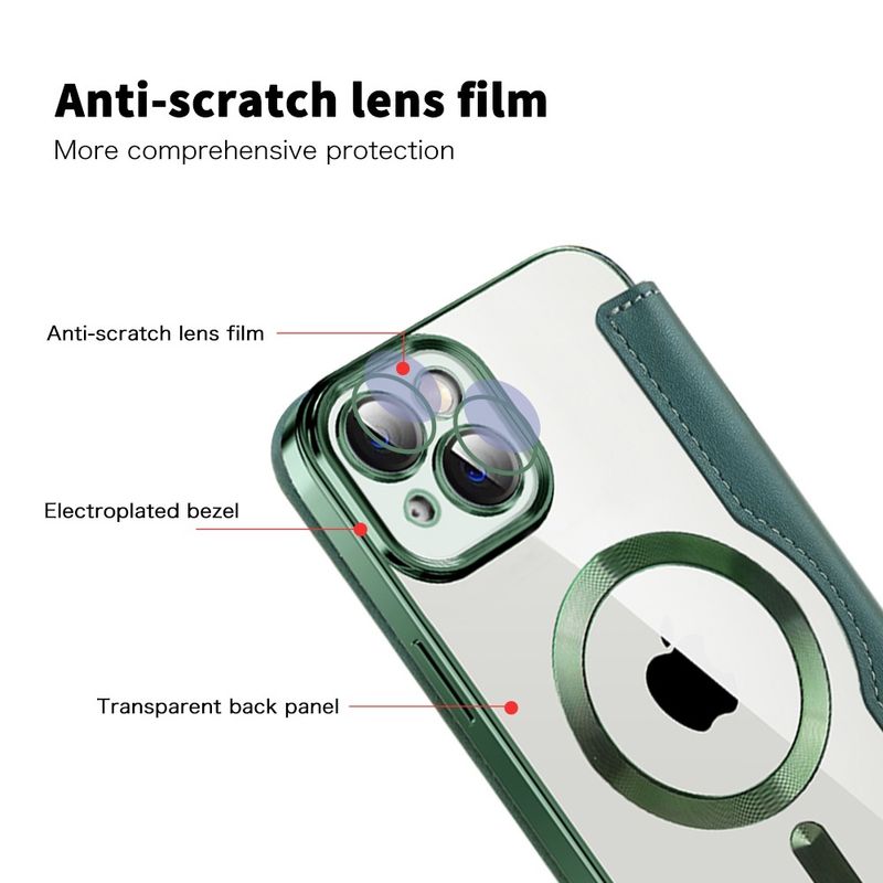 Laptop, Telefoane si Tablete - Telefoane mobile si accesorii - Accesorii Telefoane - Huse telefoane - Husa pentru iPhone 14 - Techsuit SmartMag Book Case - Verde - Infinity.ro