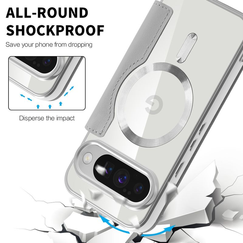 Laptop, Telefoane si Tablete - Telefoane mobile si accesorii - Accesorii Telefoane - Huse telefoane - Husa pentru Google Pixel 10 / 10 Pro - Techsuit SmartMag Book Case - Gri - Infinity.ro