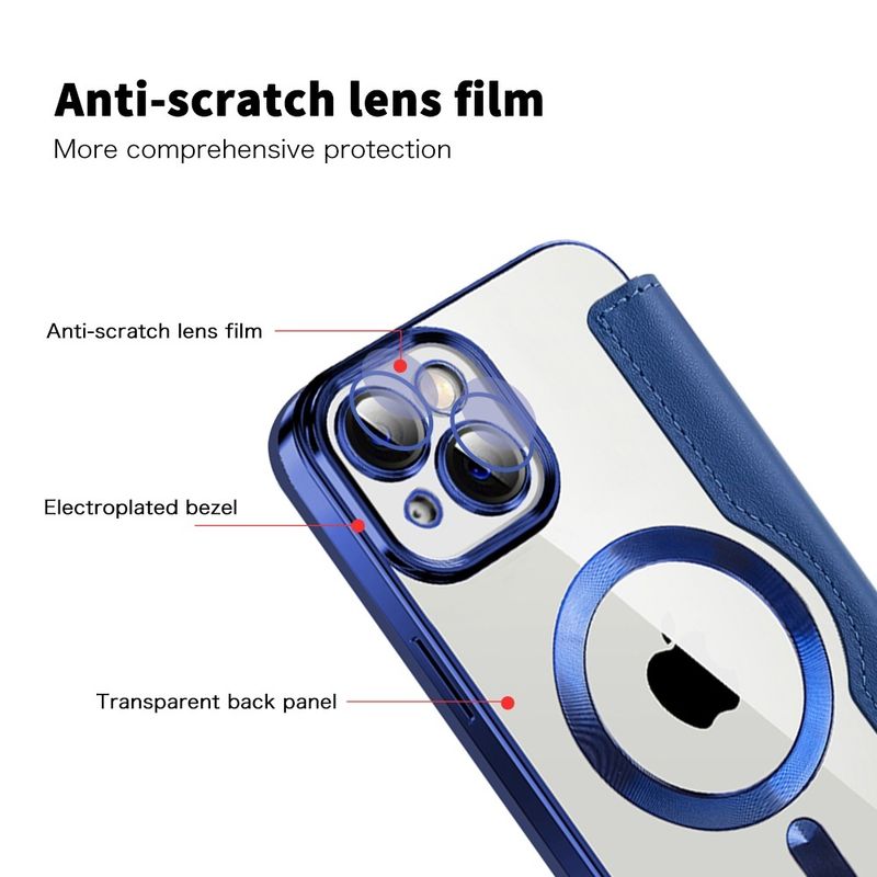 Laptop, Telefoane si Tablete - Telefoane mobile si accesorii - Accesorii Telefoane - Huse telefoane - Husa pentru iPhone 13 - Techsuit SmartMag Book Case - Albastru - Infinity.ro