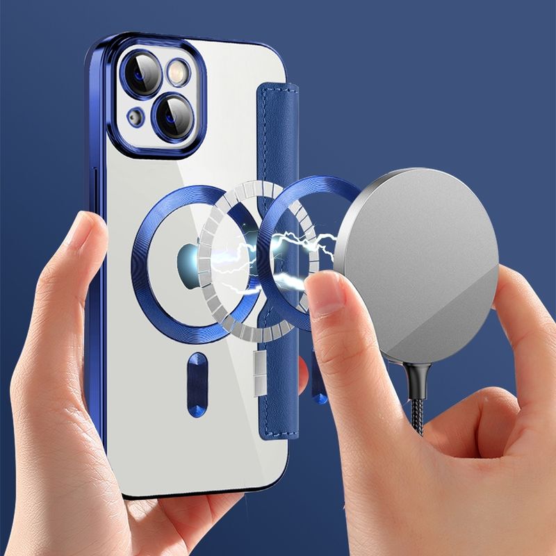 Laptop, Telefoane si Tablete - Telefoane mobile si accesorii - Accesorii Telefoane - Huse telefoane - Husa pentru iPhone 13 - Techsuit SmartMag Book Case - Albastru - Infinity.ro