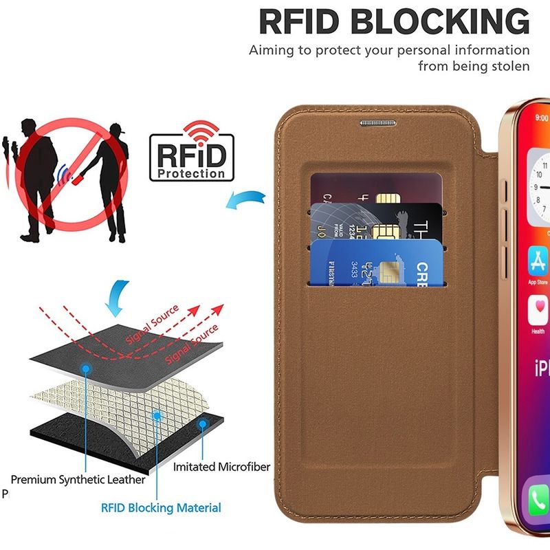 Laptop, Telefoane si Tablete - Telefoane mobile si accesorii - Accesorii Telefoane - Huse telefoane - Husa pentru iPhone 16 Pro Max - Techsuit SmartMag Book Case - Maro - Infinity.ro