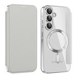 Laptop, Telefoane si Tablete - Telefoane mobile si accesorii - Accesorii Telefoane - Huse telefoane - Husa pentru Samsung Galaxy A56 5G - Techsuit SmartMag Book Case - Gri - Infinity.ro