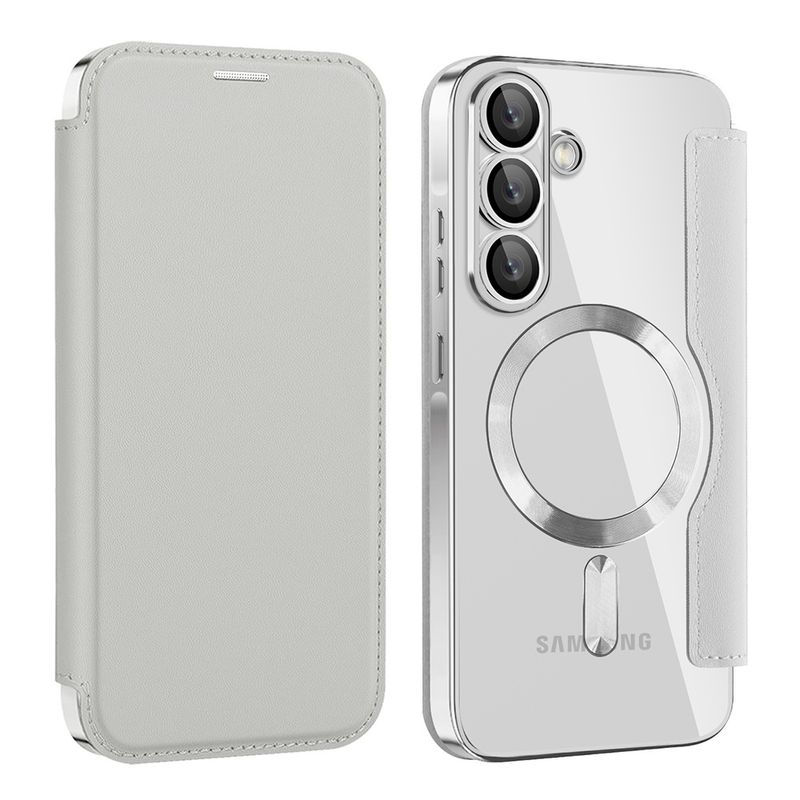 Laptop, Telefoane si Tablete - Telefoane mobile si accesorii - Accesorii Telefoane - Huse telefoane - Husa pentru Samsung Galaxy A56 5G - Techsuit SmartMag Book Case - Gri - Infinity.ro