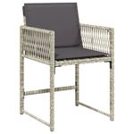 Casa si Gradina - Gradina si terasa - Mobilier exterior - Seturi mobila gradina - Set mobilier de gradina cu perne, 5 piese gri deschis poliratan - Infinity.ro