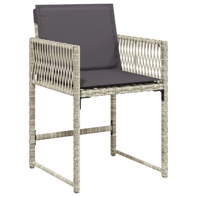 Casa si Gradina - Gradina si terasa - Mobilier exterior - Seturi mobila gradina - Set mobilier de gradina cu perne, 5 piese gri deschis poliratan - Infinity.ro