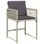 Casa si Gradina - Gradina si terasa - Mobilier exterior - Seturi mobila gradina - Set mobilier de gradina cu perne 11 piese gri deschis poliratan - Infinity.ro