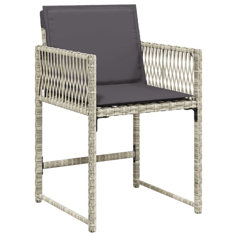 Casa si Gradina - Gradina si terasa - Mobilier exterior - Seturi mobila gradina - Set mobilier de gradina cu perne 11 piese gri deschis poliratan - Infinity.ro