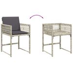 Casa si Gradina - Gradina si terasa - Mobilier exterior - Seturi mobila gradina - Set mobilier de gradina cu perne 11 piese gri deschis poliratan - Infinity.ro