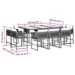 Casa si Gradina - Gradina si terasa - Mobilier exterior - Seturi mobila gradina - Set mobilier de gradina cu perne 11 piese gri deschis poliratan - Infinity.ro