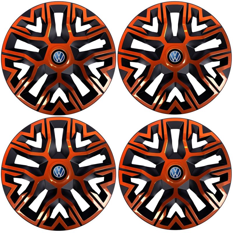 Auto si Moto - Anvelope si jante - Accesorii roti - Capace roti - Set 4 Capace Roti 14 inchi (R14), Best Cupru-Negru, Compatibile Cu Volkswagen - Infinity.ro