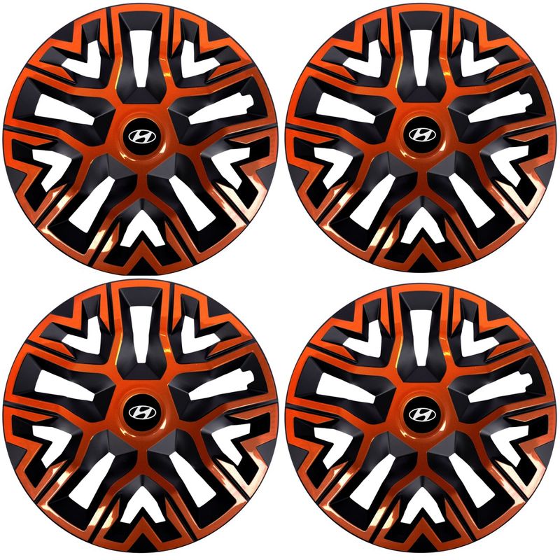 Auto si Moto - Anvelope si jante - Accesorii roti - Capace roti - Set 4 Capace Roti 15 inchi (R15), Best Cupru-Negru, Compatibile Cu Hyundai - Infinity.ro