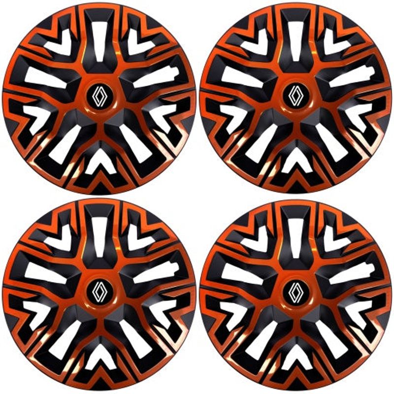 Auto si Moto - Anvelope si jante - Accesorii roti - Capace roti - Set 4 Capace Roti 15 inchi (R15), Best Cupru-Negru, Compatibile Cu Renault Nou - Infinity.ro