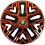 Auto si Moto - Anvelope si jante - Accesorii roti - Capace roti - Set 4 Capace Roti 15 inchi (R15), Best Cupru-Negru, Compatibile Cu Skoda - Infinity.ro