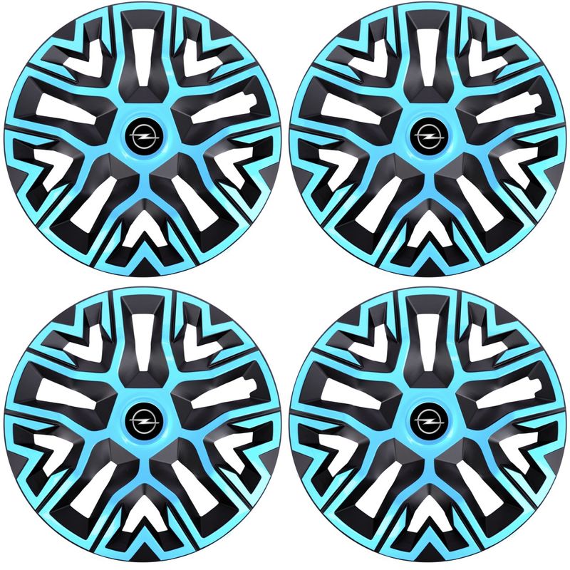 Auto si Moto - Anvelope si jante - Accesorii roti - Capace roti - Set 4 Capace Roti 14 " Best Azur-Negru, Compatibile Cu Toyota - Infinity.ro