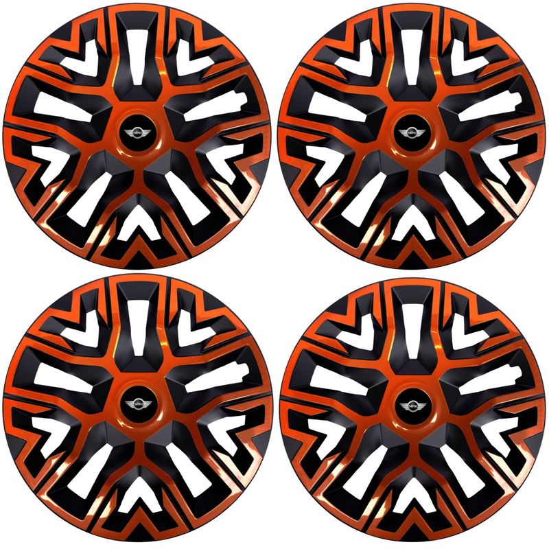 Auto si Moto - Anvelope si jante - Accesorii roti - Capace roti - Set 4 Capace Roti 15 inchi (R15), Best Cupru-Negru, Compatibile Cu Mini - Infinity.ro