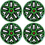 Auto si Moto - Anvelope si jante - Accesorii roti - Capace roti - Set 4 Capace Roti 14 inchi (R14), Best Verde-Negru, Compatibile Cu Suzuki - Infinity.ro