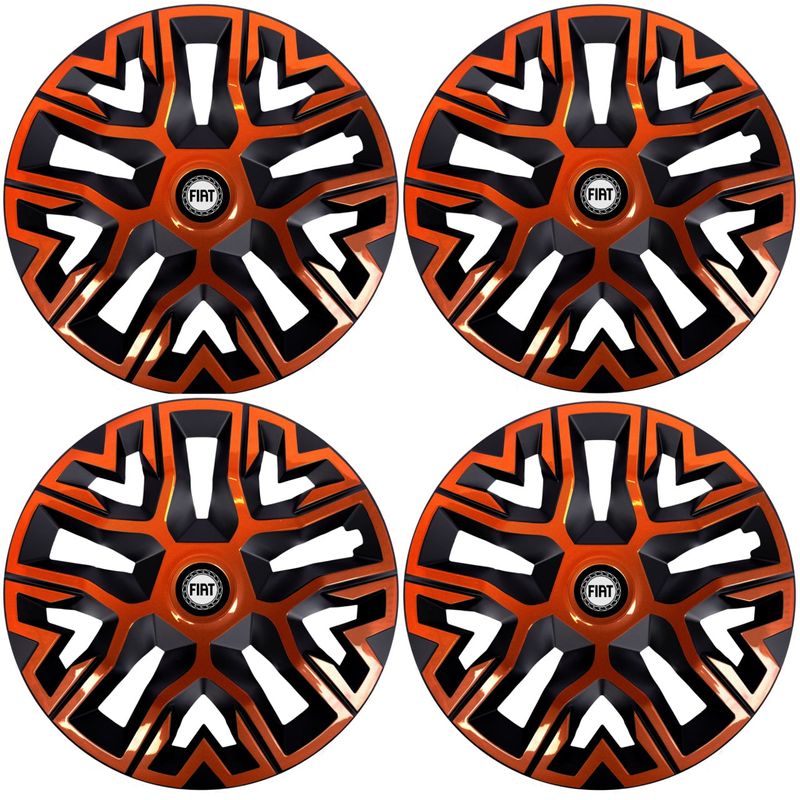 Auto si Moto - Anvelope si jante - Accesorii roti - Capace roti - Set 4 Capace Roti 14 inchi (R14)  Best Cupru-Negru, Compatibile Cu Fiat - Infinity.ro