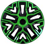 Auto si Moto - Anvelope si jante - Accesorii roti - Capace roti - Set 4 Capace Roti 14 inchi (R14), Best Verde-Negru, Compatibile Cu Mini - Infinity.ro