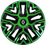 Auto si Moto - Anvelope si jante - Accesorii roti - Capace roti - Set 4 Capace Roti 14 inchi (R14), Best Verde-Negru, Compatibile Cu Renault Nou - Infinity.ro