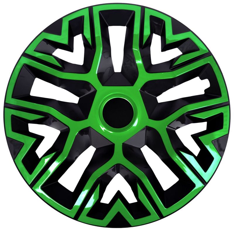 Auto si Moto - Anvelope si jante - Accesorii roti - Capace roti - Set 4 Capace Roti 14 inchi (R14), Best Verde-Negru, Compatibile Cu Renault Nou - Infinity.ro