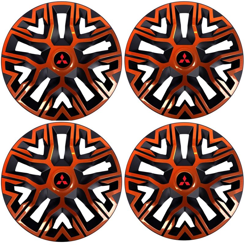 Auto si Moto - Anvelope si jante - Accesorii roti - Capace roti - Set 4 Capace Roti 14 inchi (R14)  Best Cupru-Negru, Compatibile Cu Mitsubishi - Infinity.ro