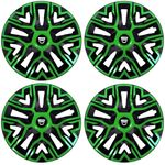 Auto si Moto - Anvelope si jante - Accesorii roti - Capace roti - Set 4 Capace Roti 14 inchi (R14), Best Verde-Negru, Compatibile Cu Dacia - Infinity.ro