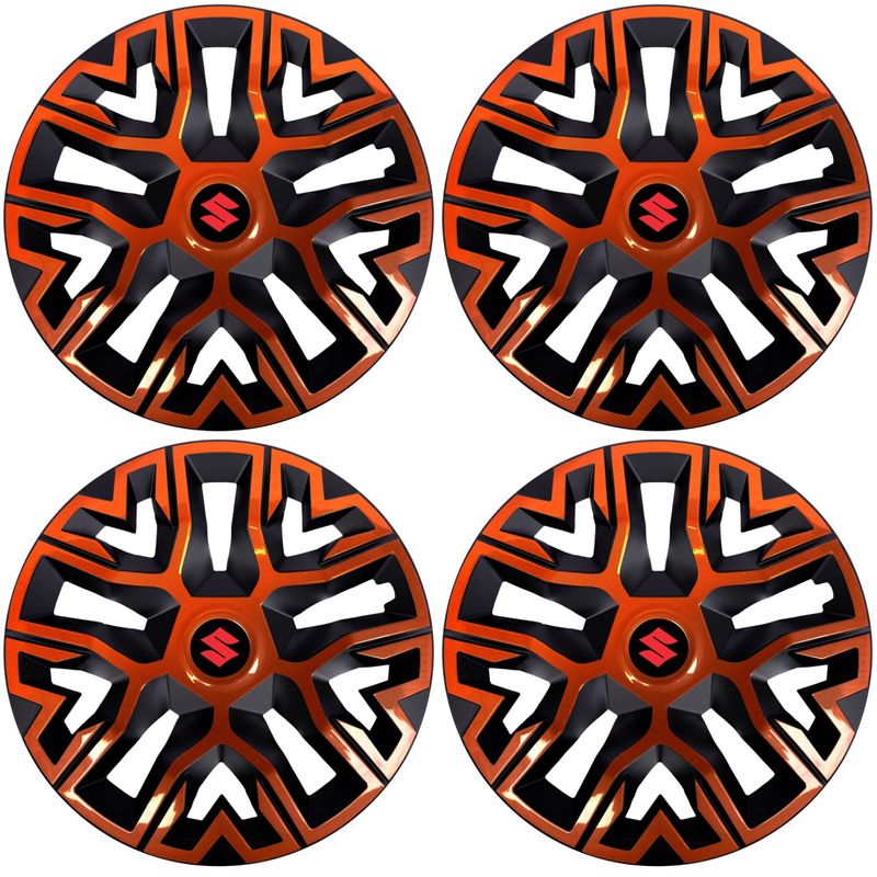 Auto si Moto - Anvelope si jante - Accesorii roti - Capace roti - Set 4 Capace Roti 14 inchi (R14), Best Cupru-Negru, Compatibile Cu Suzuki - Infinity.ro