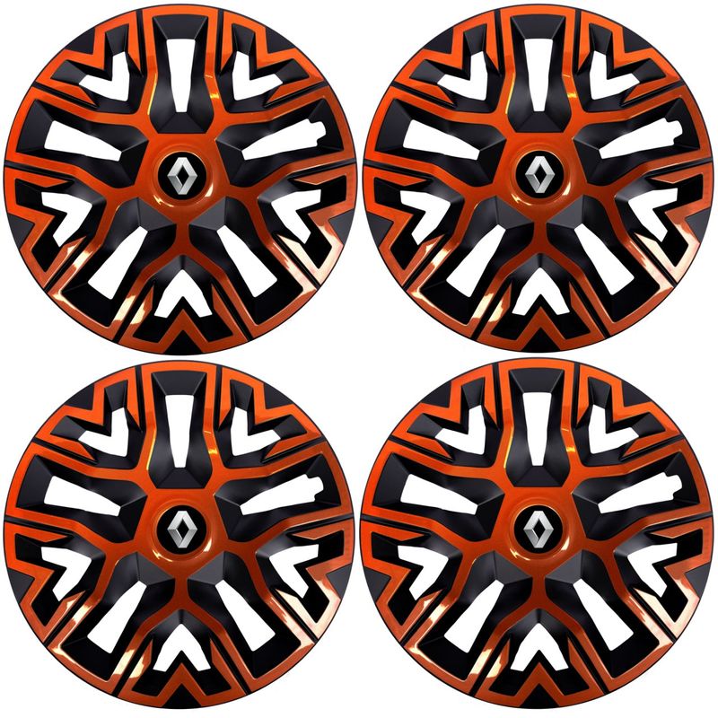 Auto si Moto - Anvelope si jante - Accesorii roti - Capace roti - Set 4 Capace Roti 15 inchi (R15), Best Cupru-Negru, Compatibile Cu Renault - Infinity.ro