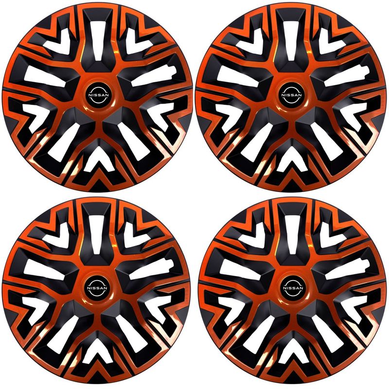 Auto si Moto - Anvelope si jante - Accesorii roti - Capace roti - Set 4 Capace Roti 14 inchi (R14), Best Cupru-Negru, Compatibile Cu Nissan Nou - Infinity.ro