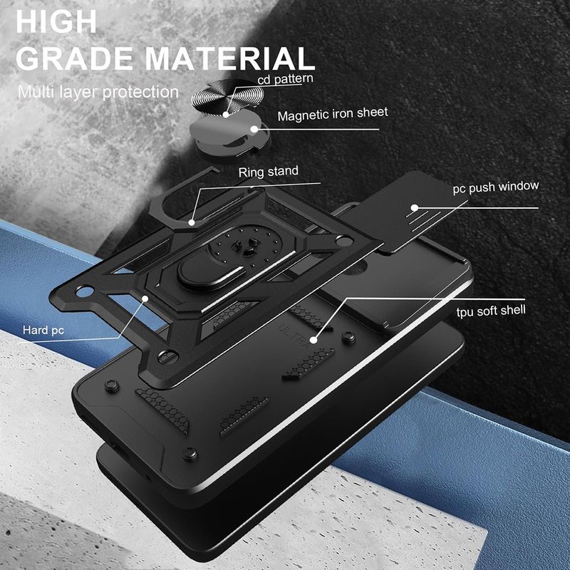 Laptop, Telefoane si Tablete - Telefoane mobile si accesorii - Accesorii Telefoane - Huse telefoane - Husa pentru Xiaomi Rosumi Note 14 Pro 4G / Poco F7 - Techsuit CamShield Series - Verde - Infinity.ro