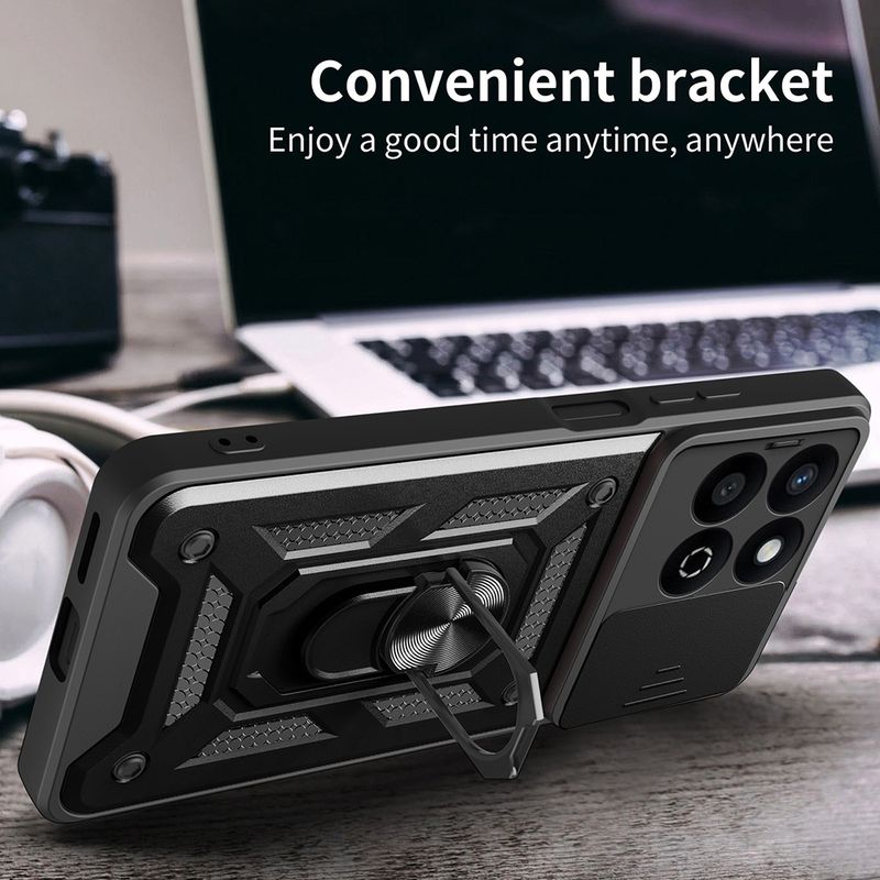 Laptop, Telefoane si Tablete - Telefoane mobile si accesorii - Accesorii Telefoane - Huse telefoane - Husa pentru Honor 200 Smart / X7c - Techsuit CamShield Series - Negru - Infinity.ro