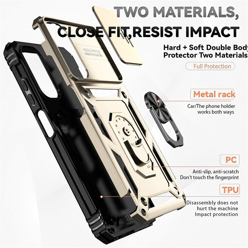 Laptop, Telefoane si Tablete - Telefoane mobile si accesorii - Accesorii Telefoane - Huse telefoane - Husa pentru Samsung Galaxy A52 4G / A52 5G / A52s 5G - Techsuit CamShield Series - Auriu - Infinity.ro