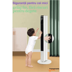 Electronice si Electrocasnice - Climatizare si sisteme de incalzire - Aparate racire aer - Ventilatoare - Ventilator tip coloana cu telecomanda si control prin aplicatie, 3 trepte, oscilare automata, timer - Infinity.ro