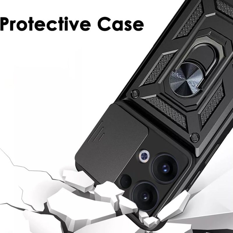 Laptop, Telefoane si Tablete - Telefoane mobile si accesorii - Accesorii Telefoane - Huse telefoane - Husa pentru Oppo Reno13 - Techsuit CamShield Series - Negru - Infinity.ro