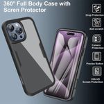 Laptop, Telefoane si Tablete - Telefoane mobile si accesorii - Accesorii Telefoane - Huse telefoane - Husa pentru iPhone 17 Pro Max + Folie - Techsuit ColorVerse 360 Series - Negru - Infinity.ro