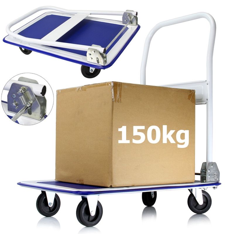 Casa si Gradina - Constructii - Depozitare, transport si protectie - Accesorii echipamente pentru transport si ridicat - Carut tip platforma de transport sarcina 150Kg Pliabil MXM80090 - Infinity.ro